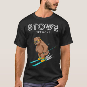 Stowe Vermont Grappige Ski Grizzly T-shirt