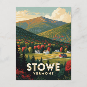 Stowe Vermont Groene Berglandschap Briefkaart
