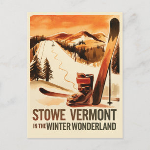 Stowe Vermont in het Winter Wonderland Briefkaart