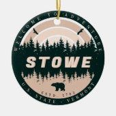 Stowe Vermont Pine Tree Natuur Keramisch Ornament (Voorkant)
