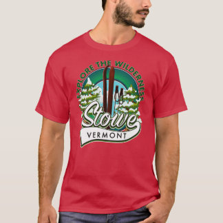 Stowe Vermont verkennen de Wilderness ski T-shirt