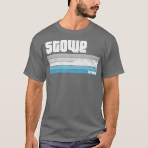 Stowe Vermont VT Retro  Skiing Snowboarding T-shirt