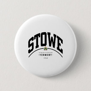 Stowe Vermont Wandelen Stowe Souvenir Retro Berg Ronde Button 5,7 Cm