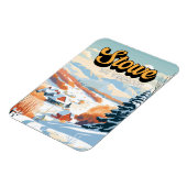 Stowe Vermont Winter Vintage Magneet (Linkerzijde)