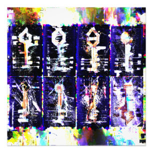 STP-schermoverdrachtproces 635 acht toetsen, naast Foto Afdruk