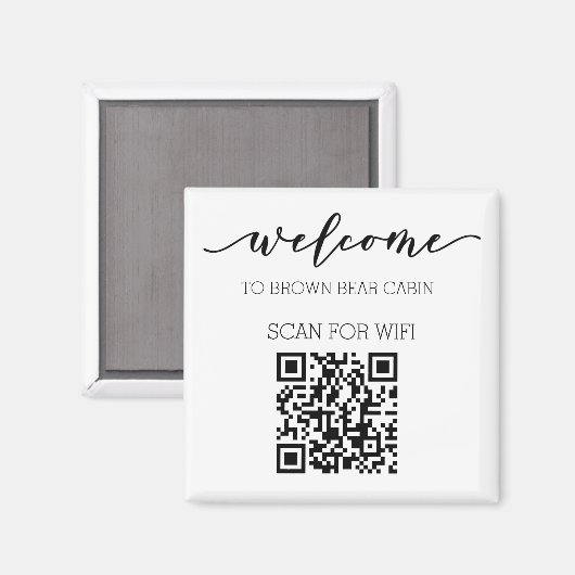 STR-gids QR Code Informatie WIFI Verhuur Magneet (Voorkant / Achterkant)