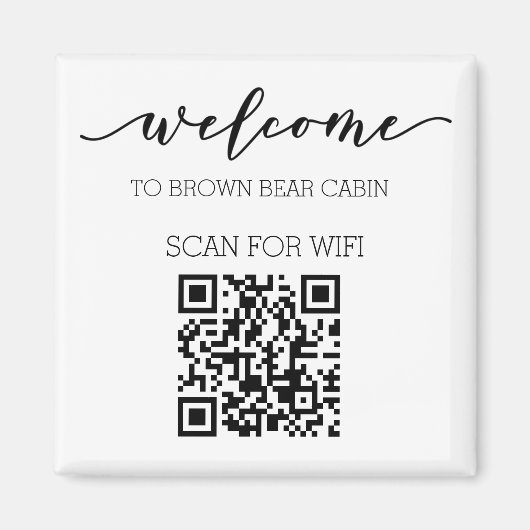 STR-gids QR Code Informatie WIFI Verhuur Magneet (Voorkant)