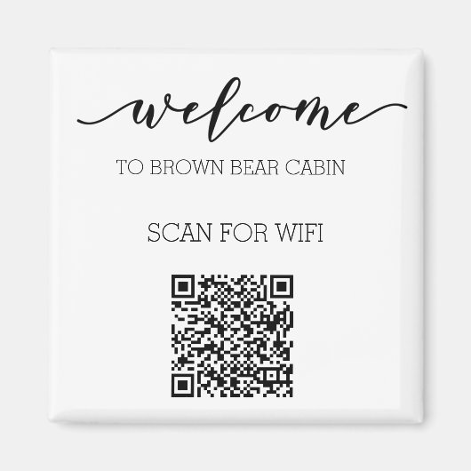 STR-gids QR Code Informatie WIFI Verhuur Magneet (Voorkant)