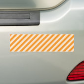 [STR-OR-1] Sinaasappel en witte snoepriet gestript Bumpersticker (Op auto)