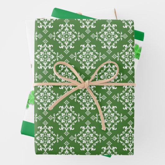 Str. Patrick's Day Wrapping Paper set of 3 (In situ)