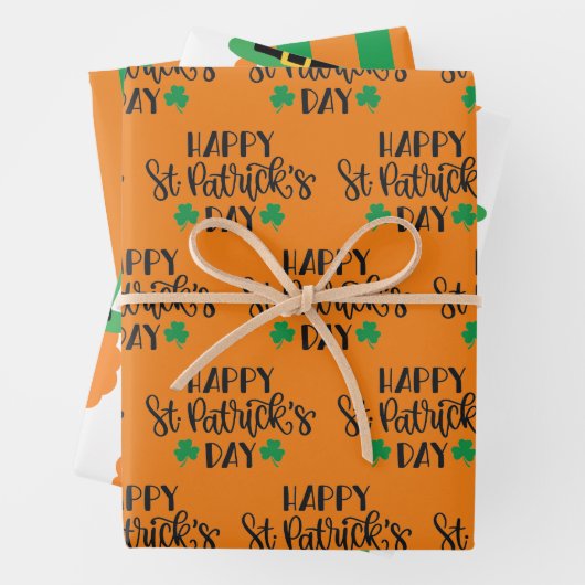 Str. Patrick's Day Wrapping Paper Sheet Set (In situ)
