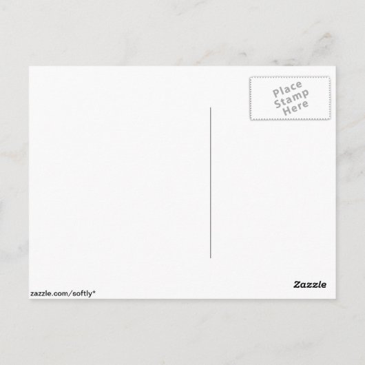 [STR-RD-1] Rood en wit snoepgoed gestreept Briefkaart (Achterkant)