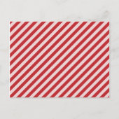 [STR-RD-1] Rood en wit snoepgoed gestreept Briefkaart (Voorkant)