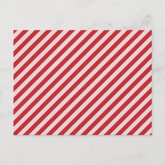 [STR-RD-1] Rood en wit snoepgoed gestreept Briefkaart (Voorkant)