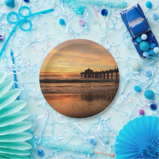 Straal over zee papieren bordje (Feest)
