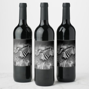 Straal van Zebra Wijn Etiket