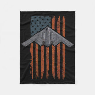 Straaljager en B-2 Spirit bommenwerper patriottisc Fleece Deken