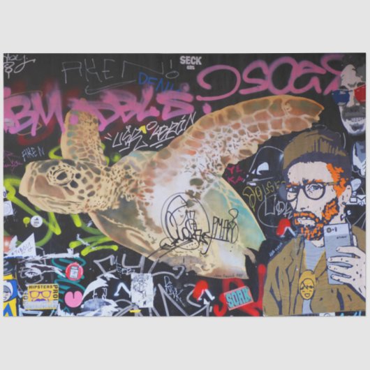 Straat Art Urban 11 — Afgiftepapier Tissuepapier (Voorkant)