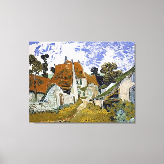 Straat Auvers-sur-Oise van Vincent van Gogh Canvas Afdruk (Voorkant)
