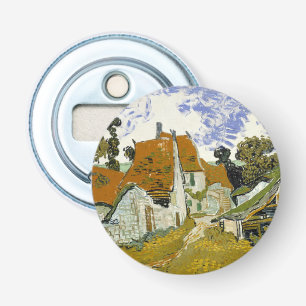 Straat Auvers-sur-Oise Vincent van Gogh Button Flesopener