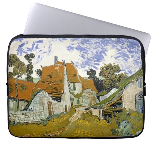 Straat Auvers-sur-Oise Vincent van Gogh Laptop Sleeve (Voorkant)