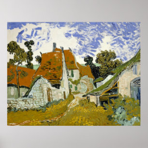 Straat Auvers-sur-Oise Vincent van Gogh Poster
