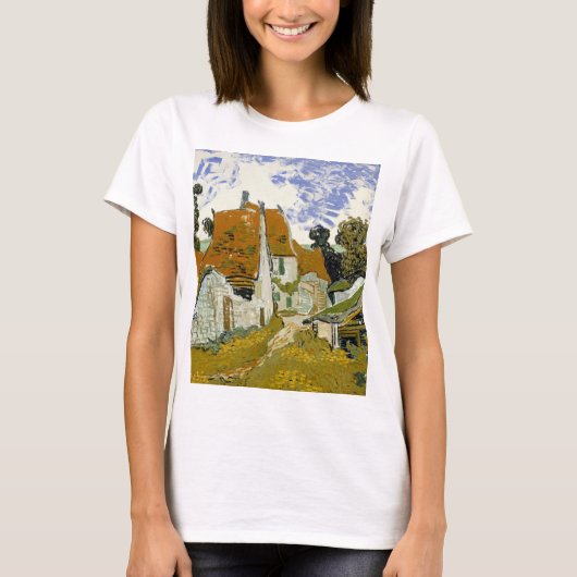 Straat Auvers-sur-Oise Vincent van Gogh T-shirt (Voorkant)
