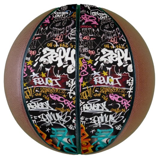Straat Graffiti Basketbal (Verticaal)