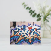 Straat graffiti briefkaart (Staand voorkant)