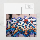 Straat graffiti briefkaart (Voorkant / Achterkant)