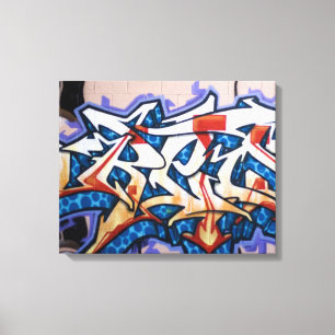 Straat graffiti canvas afdruk