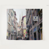 straat in Bayonne Wandkleed (Voorkant (horizontaal))