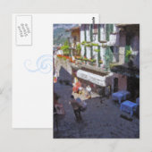 Straat in Bellagio, Briefkaart Como-meer (Voorkant / Achterkant)