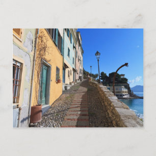 straat in Bogliasco, Ligurië, Italië Briefkaart