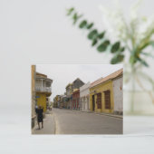 Straat in Cartagena Briefkaart (Staand voorkant)