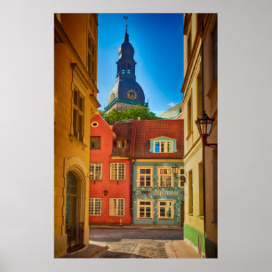 Straat in de Oude Stad   Estland Poster