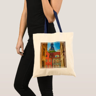 Straat in de Oude Stad Estland Tote Bag