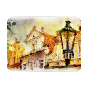 Straat in het oude deel van praag magneet