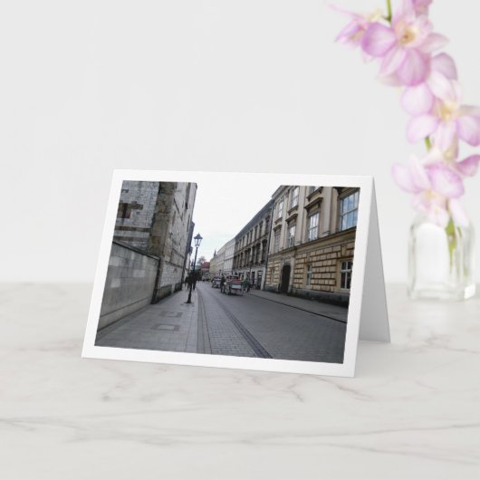Straat in Krakau, Polen Kaart (Orchidee)