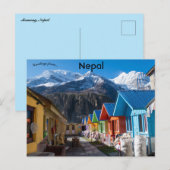 Straat in Manang Nepal Briefkaart (Voorkant / Achterkant)