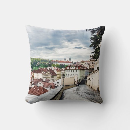 Straat in Praag Kussen (Voorkant)