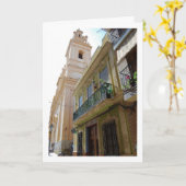 Straat in Riba-roja de Túria, Spaans dorp Kaart (Gele Bloem)