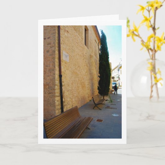 Straat in Riba-roja de Túria, Spaanse stad Kaart (Gele Bloem)