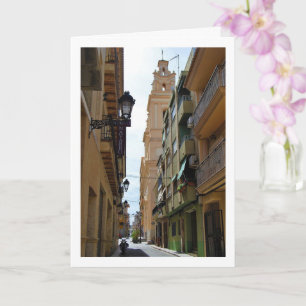 Straat in Riba-roja de Túria, Spanish Town Kaart