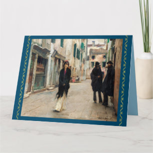 Straat in Venetië door John Sargent Kaart