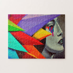 Straat Kunst van Madrid. Legpuzzel