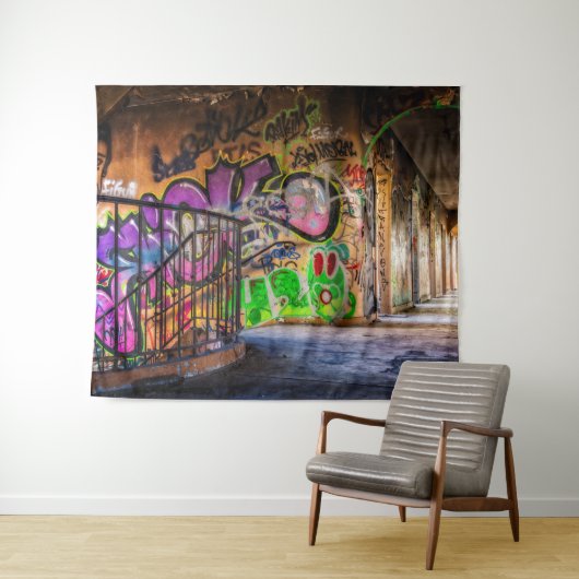 Straat kunstschilderkunst wandkleed (In Situ (horizontaal))