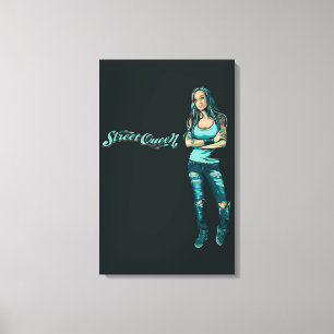 Straat Qeen opgespannen canvasprint Canvas Afdruk