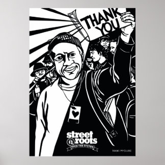 Straat Roots Hartelijk dank - Nikki McClure art Poster