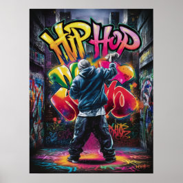 Straat stedelijke stijl graffiti poster